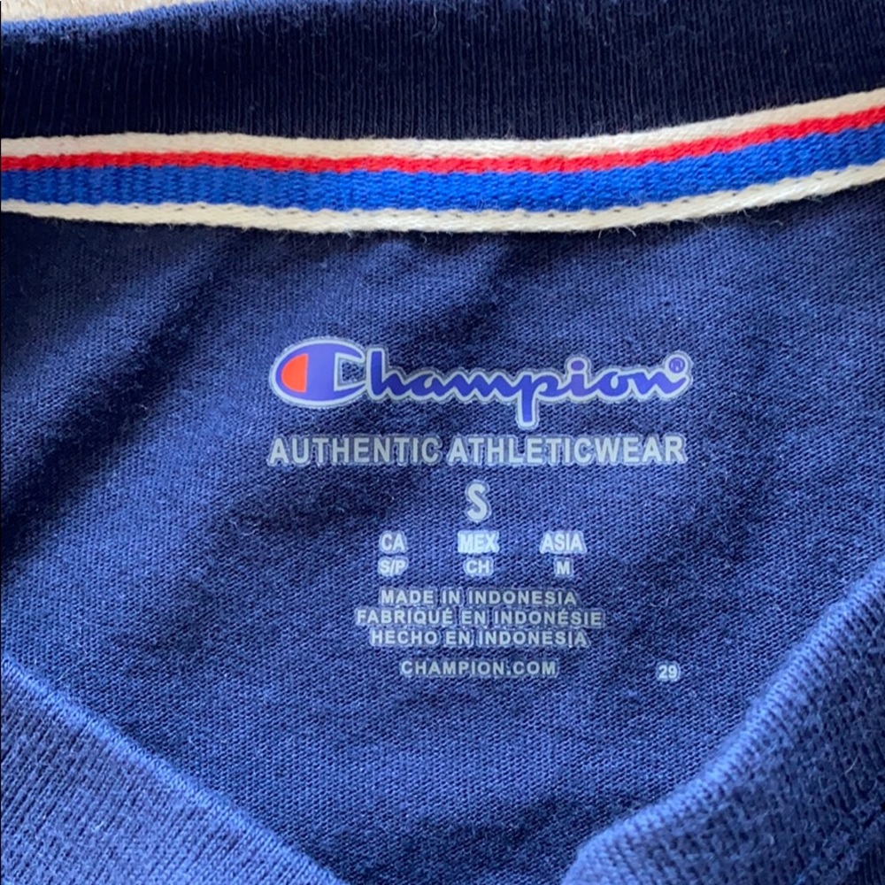 Champion Rugby Stripe L/S Tee {Nvy/Wht} S - Picture 7 of 10